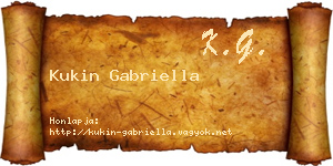Kukin Gabriella névjegykártya